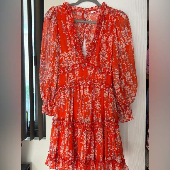 Saints & Secrets Red Floral Dress - Picture 2 of 4